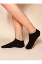 10-Pair Value Pack Unisex Low Cut Athletic Sneakers Socks - Black-White Photograph-4