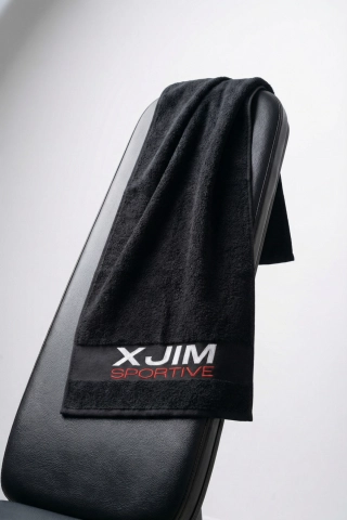 100% Cotton Black Sports Towel - 30x100 cm Highly Absorbent Sweat Towel for Fitness Gym Workout and Boxing
