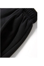 2-Pack Seasonal Men's Baggy Wide-Leg Sweatpants - Black & Gray Plus Size Photograph-5