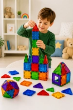 72-Piece Original Magnetic Building Blocks Educational Magnetic Toy Set Photograph-5