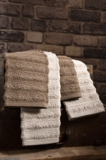Bubble 4-Piece 100% Cotton Towel Set - Premium Hand, Face, and Head Towels (Highly Absorbent 50x90 cm - Brown) Photograph-1