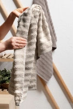 Bubble 4-Piece 100% Cotton Towel Set - Premium Hand, Face, and Head Towels (Highly Absorbent 50x90 cm - Brown) Photograph-2