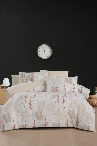 Cherry Pattern Double Duvet Cover Set with Fitted Sheet