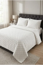 Double Bedspread Set 250x260 cm – Premium Quilt Comforter Set with 2 Pillow Shams Photograph-2