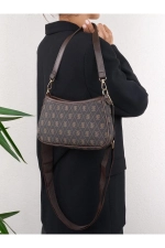 Farme Monogram Bruine Crossbody Tas Foto-5