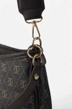 Farme Monogram Bruine Crossbody Tas Foto-7