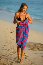 Maris Azure Large Beach Towel with Carrying Bag - 100x180 cm Sustainable Uncolored Eco-Friendly Swim Towel Photograph-3
