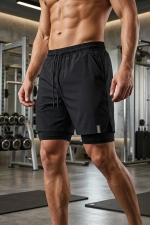 Men's Quick-Dry 2-in-1 Running and Fitness Sports Shorts Photograph-2