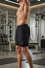 Men's Quick-Dry 2-in-1 Running and Fitness Sports Shorts Photograph-3