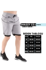 Men's Quick-Dry 2-in-1 Running and Fitness Sports Shorts Photograph-8