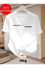 Men's Whatever Graphic Print Basic Regular Fit White T-shirt Photograph-1