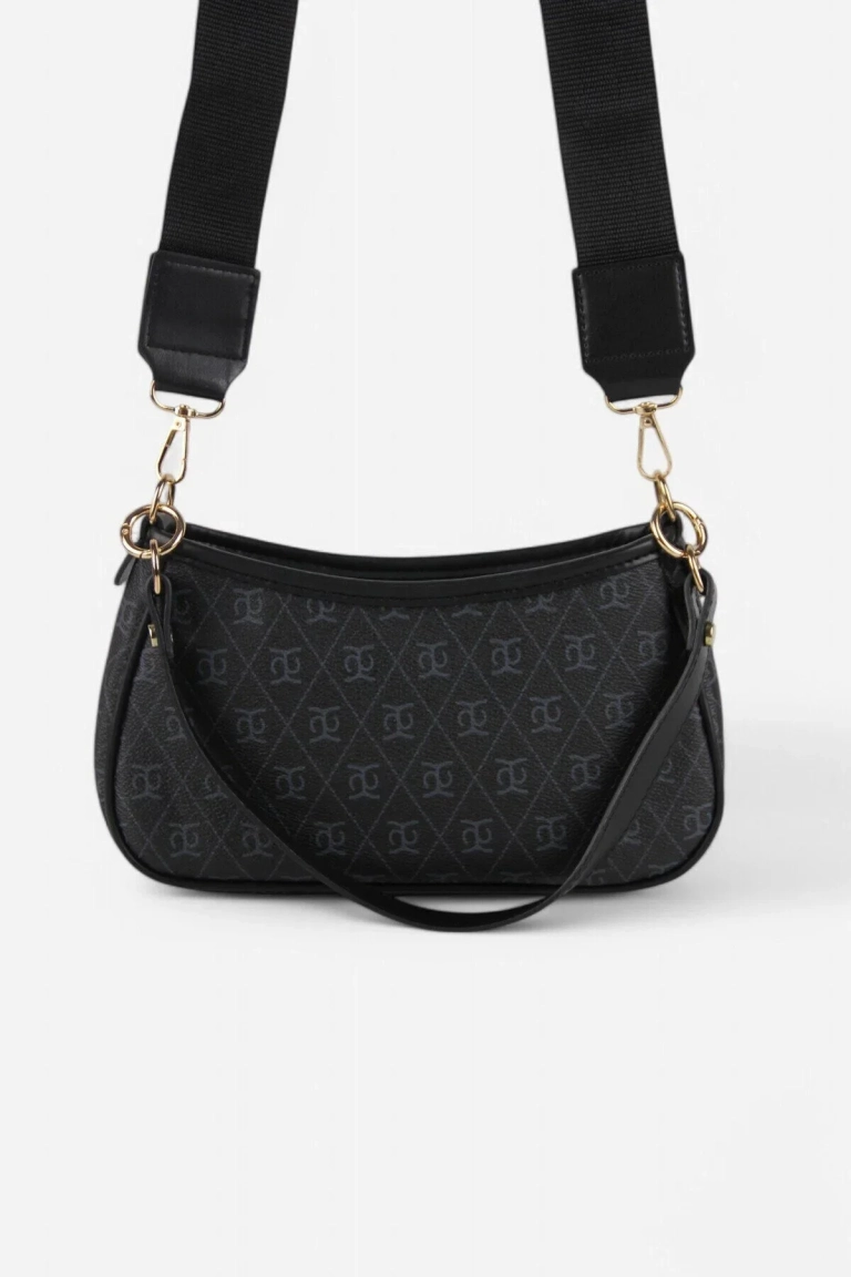 Monogram Zwarte Bagette en Crossbody Tas