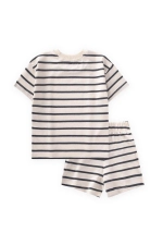 Striped Shorts Set for Boys 1-7 Years White Photograph-3