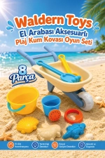 Toys Multicolored Toy Wheelbarrow and Beach Sand Bucket Playset with Accessories Photograph-1