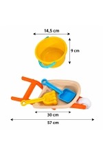 Toys Multicolored Toy Wheelbarrow and Beach Sand Bucket Playset with Accessories Photograph-4