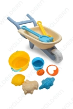 Toys Multicolored Toy Wheelbarrow and Beach Sand Bucket Playset with Accessories Photograph-6