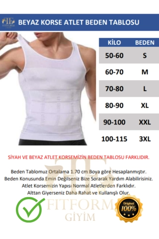 White Men's Compression Tank Top - Ultra Chest Binder & Tummy Control Posture Corrector