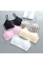 Women's 5-Pack Multicolor Strappy Padded Sports Bra Half Cami Photograph-1