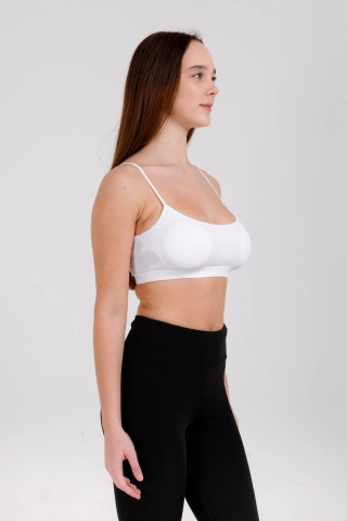 Women's 5-Pack Multicolor Strappy Padded Sports Bra Half Cami