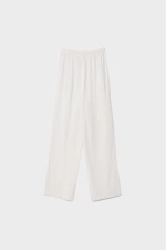 Dames Wijde Broek Linnenmix Ecru Foto-6