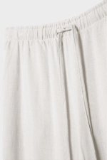 Dames Wijde Broek Linnenmix Ecru Foto-7
