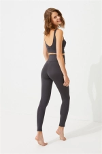 Women's High Waisted Shaping Leggings for Sports and Daily Wear - Anthracite Photograph-3