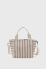 Women's Striped Mini Linen Tote Bag Photograph-3