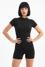 Women's Zippered Sports Jumpsuit Swimsuit - Fast Drying Water Repellent Slimming Lycra Swimwear Photograph-4