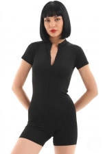 Women's Zippered Sports Jumpsuit Swimsuit - Fast Drying Water Repellent Slimming Lycra Swimwear Photograph-8